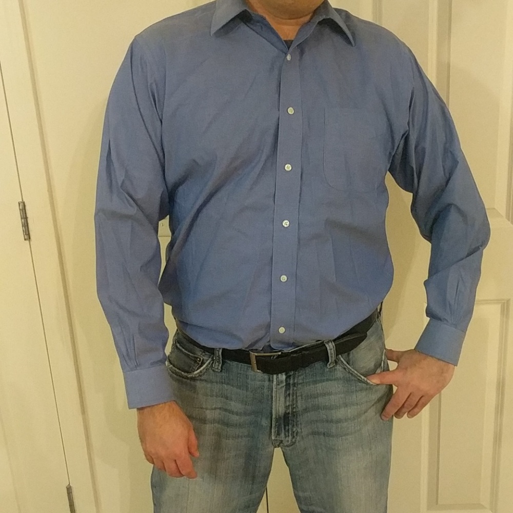 Men's Brooks Brothers non-iron dress shirt blue